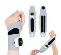 EMS TENS Machine, Electric Wrist Wrap Pad with 8 Modes & 30 Intensities, Portable Hand Massage Relax Carpal Tunnel, TENS Machine for Pain Relief Office Home (Light Blue)