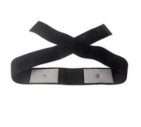 EMS Therapy Belt with Steel Electrodes, 119.5cm Conductive Waist Support, Black