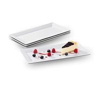 EMS UK LTD Waterside - Set of 4 White Porcelain Rectangle Platters