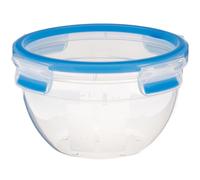 Emsa 1.1 Litre Clip & Close Round Fresh Holding Box, Transparent/Red, 35 x 25 x