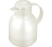 Emsa 504687 Samba Quick Press closure vacuum jug, 1.0 litres, translucent white