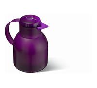 Emsa 505490 Samba Quick Press closure vacuum jug, 1.0 litres, aubergine
