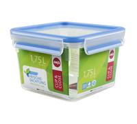 Emsa 508537 Clip & Close square food storage container with lid, 1.75 l, transpa