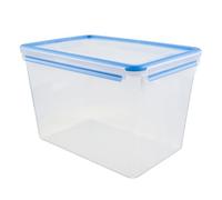Emsa 508549 Clip & Close rectangular food storage container 10.6 litres, transparent/blue
