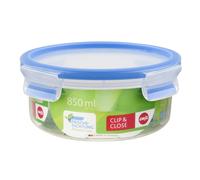 Emsa 508552 Clip & Close round food storage container 0.85 litres, transparent/b