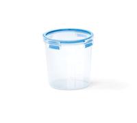 Emsa 508553 Clip & Close round food storage container 2.0 litres, transparent/bl