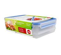 Emsa 508557 Clip & Close stacking box, 26.5 x 19.4 x 8.6 cm 1.0; 1.65 l, transpa