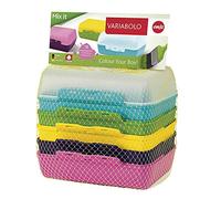 Emsa 509388 Sandwich Box Set "Variabolo" with 6 Half-Bowls 3Piece In Assorted Colours, Multicoloured