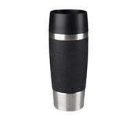 EMSA Travel, Thermal Mug, Stainless Steel, Black, 1 Count (Pack of 1)