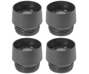 EMSA 513857 Travel Mug Replacement Lid for Thermal Mug 0.36 Litre & 0.5 Litre, Black (Pack of 4)