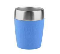 Emsa 514515 Travel Cup, insulated drinking cup with rotating closure, 200 ml, blue