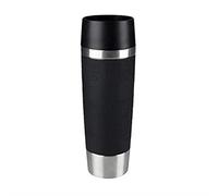 Emsa 515615 Travel Mug Large insulated drinking cup with Quick Press closure, 0.5 litres, black