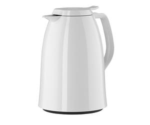 EMSA 517004 Mambo Insulated Jug 1.0 L High-Gloss White 100% Leak-Proof Keeps Hot for 12 Hours/Cold for 24 Hours