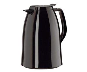 Emsa 517005 Mambo Insulated Jug, 1 Litre, Quick Tip Closure, 100% Leak-Proof, Keeps Hot for 12 Hours/Cold for 24 Hours, High-Gloss Black