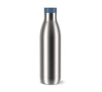 Emsa Bludrop Eco Insulated Water Bottle, Reusable, Recycled Stainless Steel, Eco Design, Quick-Press, 12h Hot / 24h Cold, 0.7 L, Dishwasher Safe, Leak-Proof, Blue, N3112700