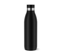 Emsa Bludrop N31109 Insulated Water Bottle, 0.7 Litres, 100% Leak-Proof, Quick-Press Closure, Ergonomic 360° Drinking Enjoyment, 12 Hours Warm, 24 Hours Cool, Easy to Clean, Stainless Steel, Powder