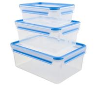 EMSA CLIP & CLOSE FOOD CONSERVATION, 3 PCS SET, FOOD STORAGE CONTAINER, LEAK-PROOF, HYGIENIC, 1.00 + 2.20 + 3.70L 508567