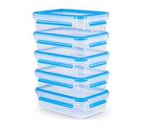 Emsa Clip & Close Food Storage Container Mealprep Set N1030700 | 5-Piece Set | Storage Containers | 0.8 litres | 100% Leak and Hygienic | Fresh Seal | Dishwasher, Microwave and Freezer Safe