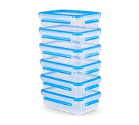 Emsa Clip&Close Fresh Set of 6 Airtight Containers, 0.8 L, Hygienic, Odourless and Tasteless, 100% BPA-Free, Dishwasher and Microwave Safe, Baby Care Certified, Made in Germany