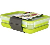 Emsa Clip & Go Lunchbox, 1.20 Litre, Green/Transparent, 28 x 28 x 18 cm