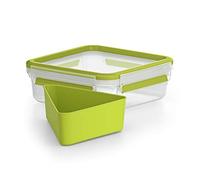 Emsa Clip & Go Sandwich Box, 0.85 Litre, Green/Transparent, 28 x 28 x 18 cm