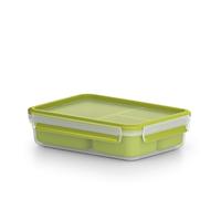 Emsa Clip & Go Snack with Inserts, 1.2 Litre, Green/Transparent, 28 x 28 x 18 cm