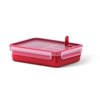 ESMA Emsa Clip & Micro rect, 1.20 L with Inserts, Red, 36.8 x 17.7 x 23.5 cm