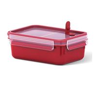 EMSA "Clip & Micro" Storage Container with Inserts, Red, 1 Litre