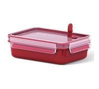 Emsa Microwave Can Clip & Micro 517772 | Microwave Valve | 0.8 L | Lunch Box | Integrated Measurement | Made in Germany | Red/ Transparent
