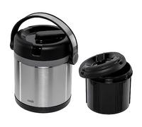 Emsa Mobility Insulated Flask for Hot and Cold Food, Black/Grey, 1.2 L