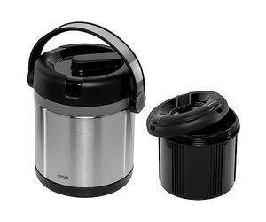 Emsa Mobility Insulated Flask for Hot and Cold Food, Black/Grey, 1.2 L