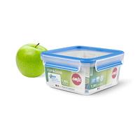 Emsa N1011300 Clip & Close Food Storage Container Square Capacity 1.3 Litres Clip Closure Plastic Transparent/Blue