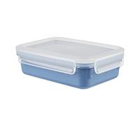 Emsa N10125 Clip & Close Colour Edition Food Storage Container, 0.8 Litres, 100% Leak-Proof, Hygienic, BPA-Free, Dishwasher, Microwave and Freezer Safe, Made in Germany, Aqua Blue