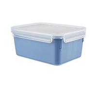 Emsa N10128 Clip & Close Colour Edition Food Storage Container, 2.2 Litres, 100% Leak-Proof/Hygienic, BPA-Free, Dishwasher, Microwave and Freezer Safe, Made in Germany, Aqua Blue