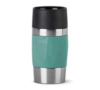 Emsa N21603 Travel Mug Compact Thermo/Insulated Mug Made of Stainless Steel, 0.3 litres, 3 Hours Hot, 6 Hours Cold, BPA-Free, 100% Leak-Proof, Dishwasher Safe, 360° Drinking Opening, Green