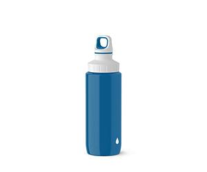 Emsa N30103 Drink2Go Light Steel Drinking Bottle 0.6 L Stainless Steel Screw Cap 100% Leak-Proof & Dishwasher Safe Blue