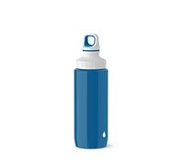 Emsa N3010300 Drink2Go Lightsteel N30103 Water Bottle, Stainless Steel, Blue