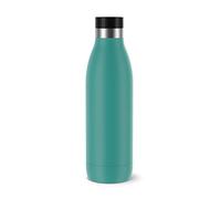 Emsa N31110 Bludrop Colour Drinking Bottle 0.7 Litres 100% Leak Proof Quick-Press Closure Ergonomic 360° Drinking Pleasure 12 Hours Warm 24 Hours Cool Dishwasher Stainless Steel Petrol Blue