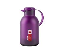 Emsa N40118 Samba Insulated Jug 1.5 litres Quick Press Closure 12 Hours Hot and 24 Hours Cold Translucent/Aubergine