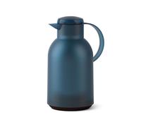 Emsa N40120 Samba Insulated Jug 1.5 litres Quick Press Closure 12 Hours Hot and 24 Hours Cold Translucent/Blue/Grey