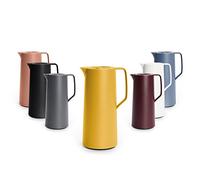 Emsa N41708 Motiva Insulated Jug 1 Litre Quick Press Closure 12 Hours Hot 24 Hours Cold Glass Flask Made in Germany Nordic Design Yellow, Mustard Yellow