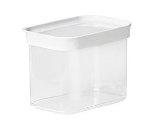 Emsa Optima N11418 Dry Storage Container 1 Litre Rectangular Portrait Format 100% Safe Hygienic Safe and Space Efficient Fresh Seal BPA Free Transparent Design