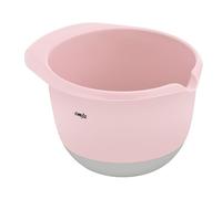 Emsa Prep&Bake K3241434 Plastic Mixing Bowl, 1.4 litres, Non-Slip Base, Pouring Rim, Stackable, Pink