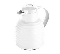Emsa Samba N4011500 Vacuum jug, Plastic Glass, 1 Liter, Wave White