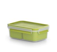 Emsa Snack Clip & Go 0,55 L with Inserts, Green/Transparent, 28 x 28 x 18 cm 0.5