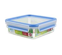 Emsa Square Clip & Close 2.0" Food Container, Transparent/Blue, 28.74 fl oz