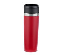 Emsa Travel Mug Insulated Mug 500 ml, 6 Hours Hot + 12 Hours Cold, 100% Leak-Proof, Easy Open and Close, Coffee Mug, Powder Coating, Dark Red, N2023750