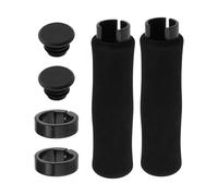EMSea 1 Pair Foam Handlebar Grips Single Locking Bicycle Handlebar Grips Suitable For Handlebars Diameter 22mm Bicycle Mountain MTB Grip(Black)