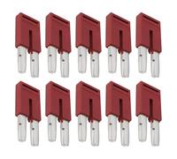 EMSea 10 PCs FBS 2-5 Plug in Contact Bridge 3030161 Square Bridge FBS Jumper Bar for UT ST Push-in Terminal Centre Cross Bridges Red