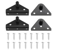 EMSea 10mm Ball Studs Mounting Brackets Adapter Kit 2pcs L-Type 2pcs Flat-Type with 16pcs Screws for Gas Struts Gas Shock Spring Strut Prop Lift Support